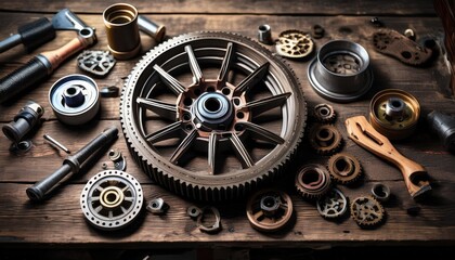 Obraz premium old watch mechanism