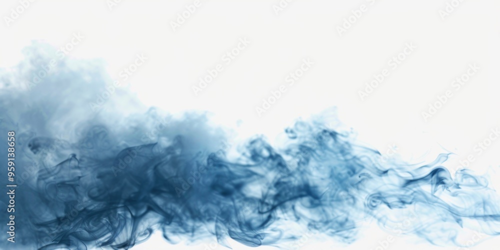 Poster a detailed view of smoke on a clean white surface, perfect for use in designs related to mystery or 