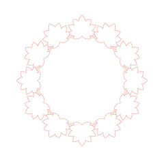 紅葉やイチョウ、木の実をモチーフにした秋の飾り枠。高級感のある囲みのデザイン