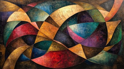 Fototapeta premium Abstract Geometric Colorful Art