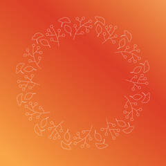 紅葉やイチョウ、木の実をモチーフにした秋の飾り枠。高級感のある囲みのデザイン