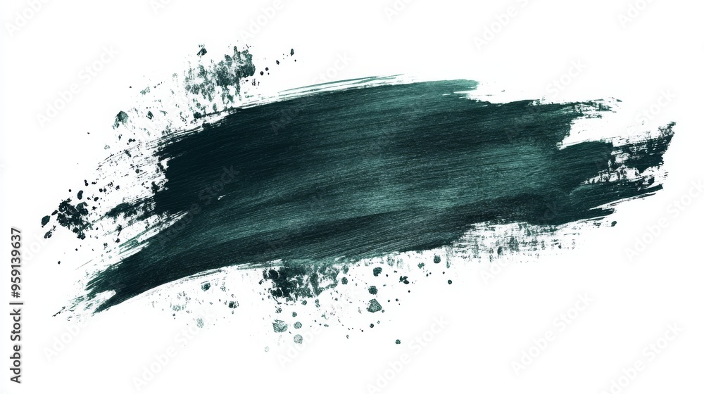 Poster this captivating design features a distressed brush stroke pattern with messy splats and grunge text