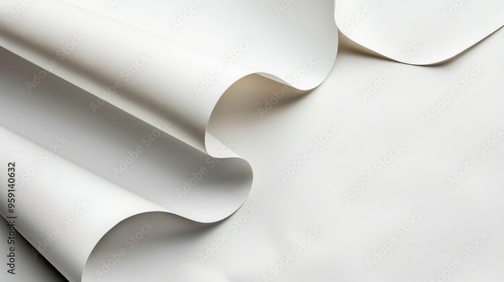 Aufkleber a detailed view of a blank white sheet of paper, ideal for use in office or educational settings