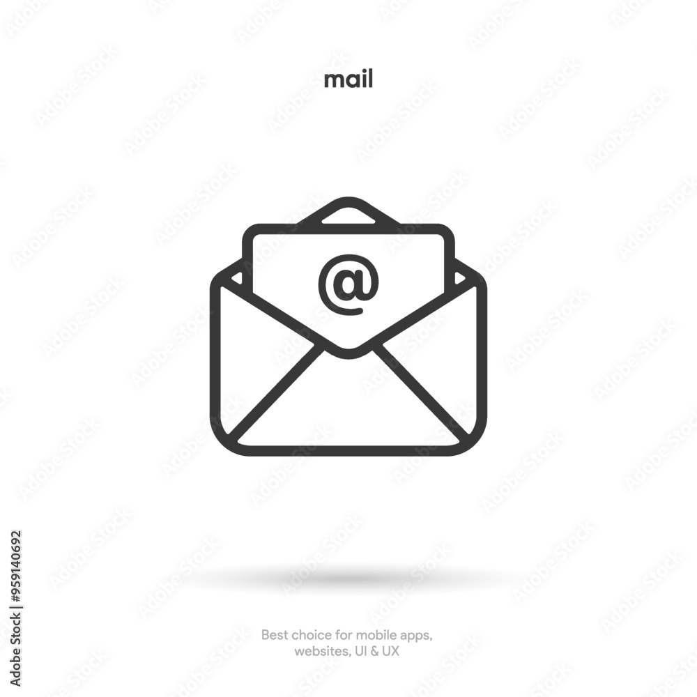 Aufkleber new message notification concept on realistic smartphone mockup. new email pop up. incoming, open me