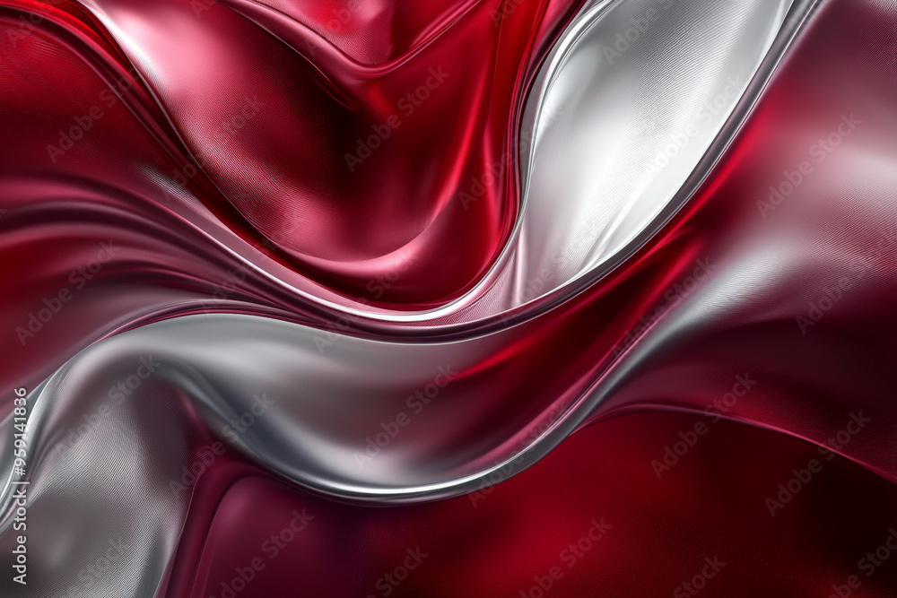 Poster an elegant abstract background with rich, deep colors in burgundy and silver. the design features a 