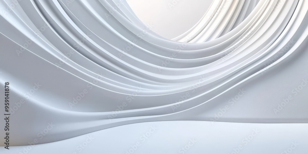 Poster a minimalist 3d light white background with clean, smooth lines and gentle lighting. the design feat