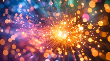 Abstract Colorful Light Burst