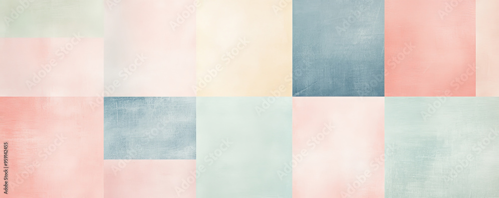 Poster a chic background with light color blocks arranged in an abstract pattern. the design incorporates p