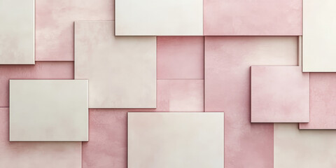 Fototapeta premium An elegant background with light color blocks in varying shades of pale pink and cream. The design creates a sophisticated, modern appearance with smooth textures and gradients.