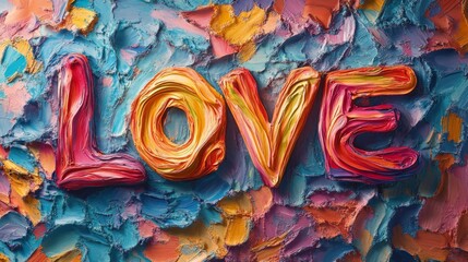 "Colorful Artistic Love Painting"