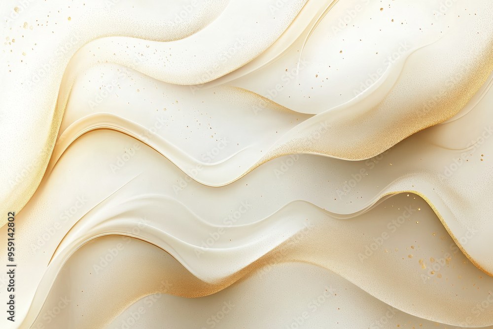 Poster an elegant abstract background with smooth gradients in shades of soft beige and gold. the design fe