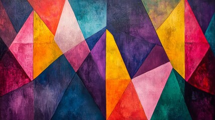 Abstract Geometric Colorful Painting