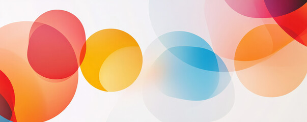 Modern web design backdrop featuring a smooth, white background with colorful, abstract patterns of overlapping circles. The design is playful yet professional, suitable for creative portfolios or