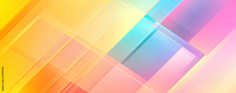 Poster a vibrant background with light color blocks in bright pastel hues. the design creates an energetic,