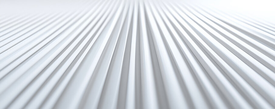 A white surface with a corrugated texture, featuring parallel ridges and grooves. The texture creates a dynamic, industrial feel with strong linear elements.