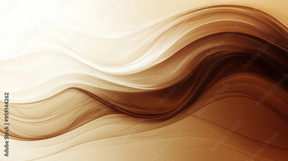 Sticker Abstract Flowing Waves