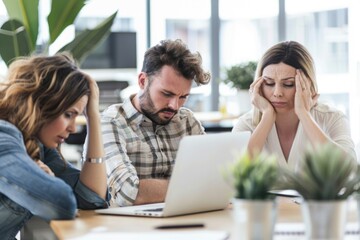 Two individuals seated at a table with a laptop, possibly working or studying together