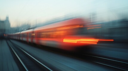 Obraz premium Blurred Train in Motion