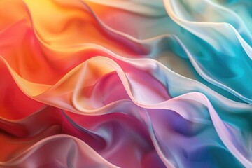 Obraz premium A detailed view of vibrant textile material with intricate patterns and colors