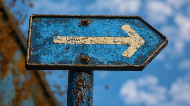 Rustic Arrow Road Sign