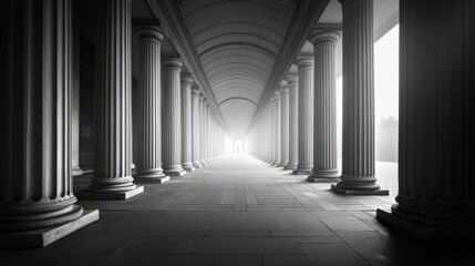 Obraz premium Majestic Pillars Hallway