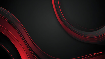 Abstact red line background. Overlap layers on black background with free space for your design