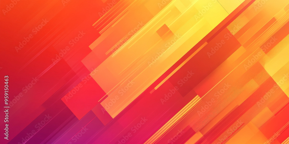 Poster modern web design backdrop with a vibrant, orange-to-red gradient and abstract, angular shapes in th