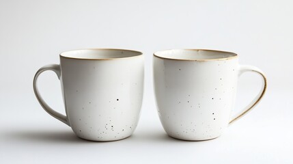 two white ceramic mugs