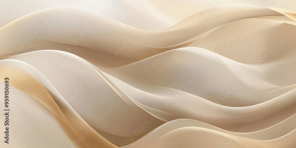 Poster a chic abstract background with smooth gradients in muted taupe and gold. the design features a high