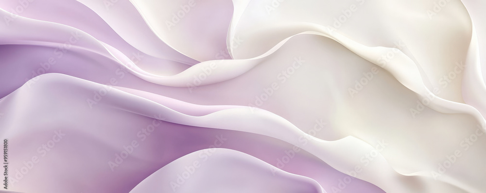 Aufkleber a stylish abstract background with flowing shapes in soft lavender and ivory. the design features a 