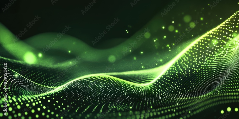 Poster futuristic abstract background featuring dotted and wave lines ideal for internet banners designed f