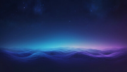 abstract mesmerizing background with a dark blue night sky gradient. A blurred midnight spectrum transitions from deep violet indigo to light blue shades