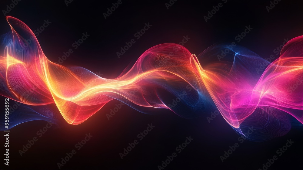 Poster a stunning display of dynamic light trails showcases an abstract representation of highspeed movemen