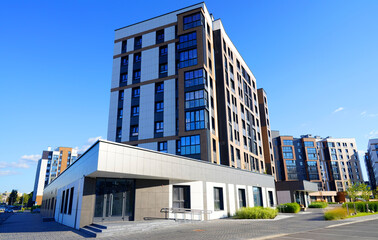 Modern complex of Apartment residential condo building. Design for New Residential condominium...