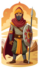 knight with sword and shield