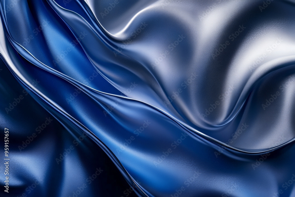 Poster an exquisite abstract background with rich gradients in deep navy and silver. the design features a 