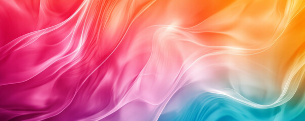Obraz premium A vibrant abstract background featuring bright gradients in shades of pink, orange, and teal. The design has a lively, energetic quality with smooth color transitions.