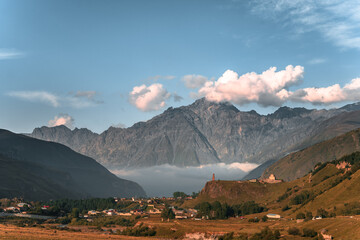 Beautiful natural mountain landscape, green mountains