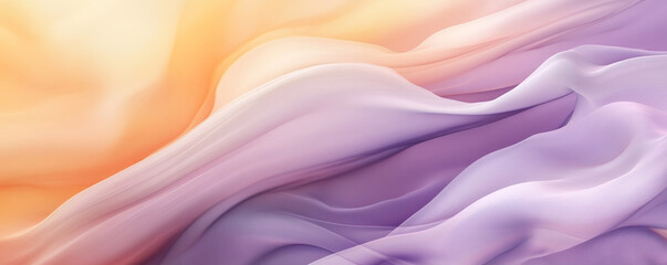 Fototapeta premium A graceful abstract background with smooth gradients in shades of lavender and gold. The design creates a serene, elegant atmosphere with soft, flowing colors.