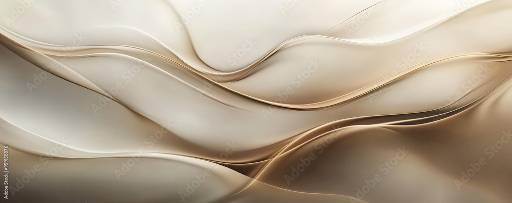 Poster a refined abstract background with smooth gradients in muted taupe and gold. the design creates a so