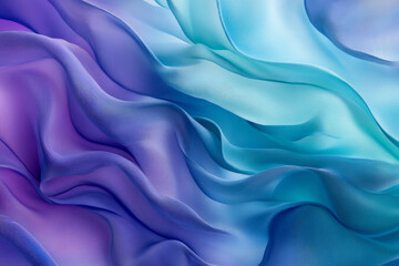 Fototapeta premium A modern abstract art backdrop featuring large, sweeping arcs in gradient shades of blue, purple, and teal. The design is fluid and dynamic, evoking movement and flow, perfect for creating a sense of