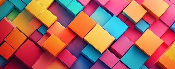 A vibrant background with light color blocks in bright, cheerful hues. The design creates an energetic and modern look with smooth gradients and dynamic patterns.