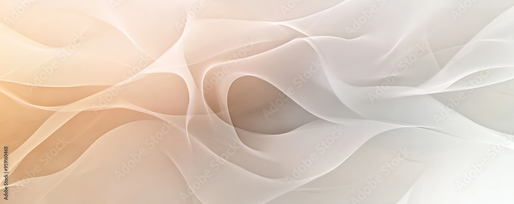 Poster a graceful abstract background with smooth gradients in muted gray and champagne. the design feature