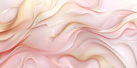 A chic abstract background with delicate swirls and gradients in soft pink and gold. The design has a modern, sophisticated feel with smooth, elegant textures.