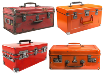 Tool box isolated on transparent background, set of