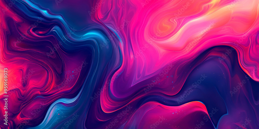 Poster a high-energy magenta tones background with vibrant hues and dynamic abstract patterns. the design f