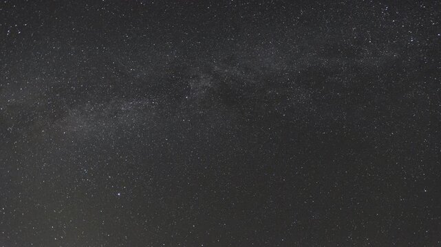 The Milky Way moving across the night sky. Captures the mesmerizing motion of stars and cosmic detail in a clear, dark sky