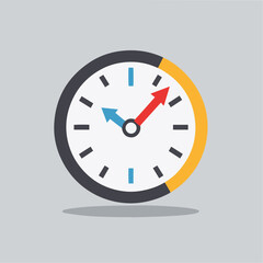 Clock icon. Time reduce icon simple vector iIllustration. Less time concept. Time, reduce, icon, less, vector, clock, watch, accuracy, blog, business, chronometer
