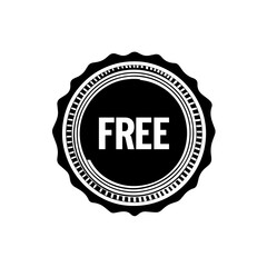 Free vector label illustration. Free sticker, badge, tag. Free, icon, charge, action, advertisement, advertising, background, badge, banner, best, bonus
