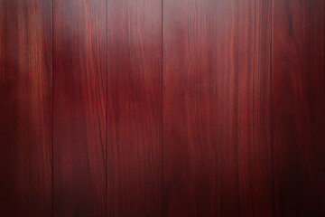 Obraz premium Smooth cherry wood backdrop with a rich, reddish-brown hue and a glossy finish. The wood grain is minimal, creating a sleek, modern look that radiates warmth and elegance, ideal for a luxurious,